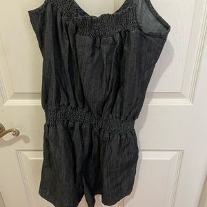 Dark denim romper